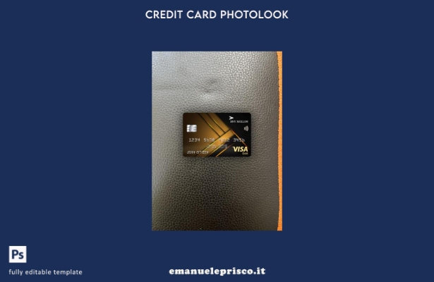 modello frontale photolook per carta oro visto USA Bank of New York Mellon stile